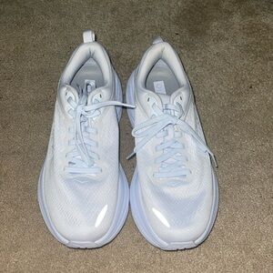 White Hoka Bondi 8